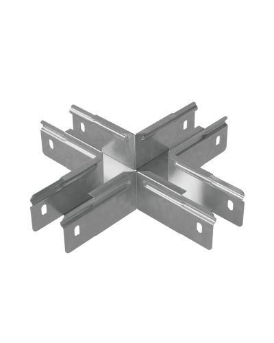 Х-разветвитель прямой 50х50 мм ПЛЮС HD КМ-профиль (PXDplus50-50 HD) в Сергиевом Посаде Аксессуары для лотков Pintop.ru