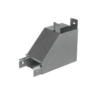 Угол вертикальный внутренний R 50х150 мм с разворотом трассы на 90 гр. "ПЛЮС" INOX304 КМ-Профиль (NLPDplus90-50-150-R INOX304)