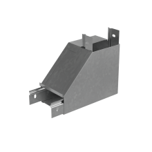 Угол вертикальный внутренний R 50х150 мм с разворотом трассы на 90 гр. "ПЛЮС" INOX304 КМ-Профиль (NLPDplus90-50-150-R INOX304)