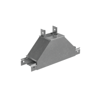 Т-отвод вертикальный 50х200 мм вверх c разворотом трассы на 90 гр. "ПЛЮС" INOX304 КМ-Профиль (TDNplus90-50-200 INOX304)