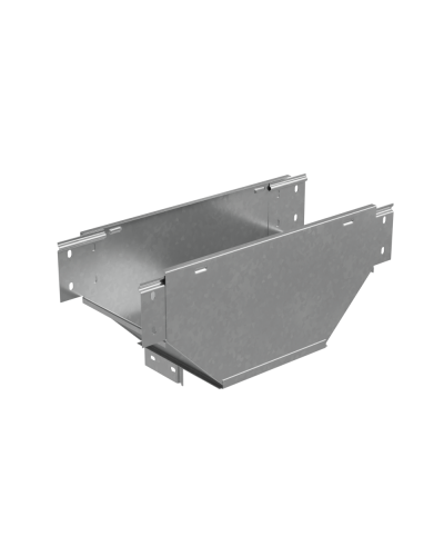 Т-отвод вертикальный 80х300 мм вниз c разворотом трассы на 90 гр. ПЛЮС КМ-Профиль (TDVplus90-80-300) в Сергиевом Посаде Аксессуары для лотков Pintop.ru