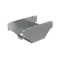 Т-ответвитель переходник 100х150-100 мм верт. c разворотом трассы на 90 гр. "ПЛЮС" (нижняя часть меньше исходной) HD85 КМ-профиль (TDPSplus90-100-150-100 HD85)