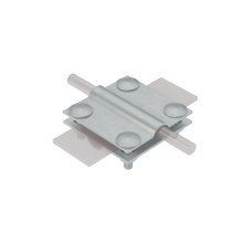 Соединитель крестообразный для прутка Ø 5-12 мм и полосы до 30 мм с 2 пластинами TD КМ-Профиль (2XS-D5-12-B30 TD)