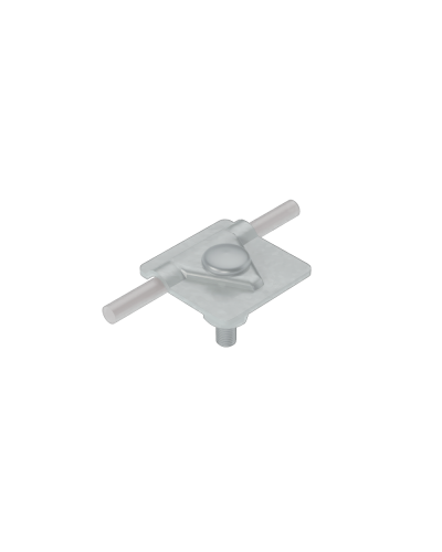 Универсальный соединитель для прутка Ø 5-10 мм с 1 пластиной 40х40 мм HD КМ-Профиль (USM-D5-10 HD) в Сергиевом Посаде Аксессуары для лотков Pintop.ru