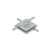 Универсальный соединитель для прутка Ø 5-10 мм с 3 пластинами 40х40 мм CU КМ-Профиль (3USM-D5-10 CU)