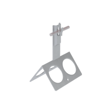 Коньковый держатель зажимной с широким основанием для прутка Ø 5-8 мм H80 мм INOX304 КМ-Профиль (BKDZ-H80-D5-8 INOX304)