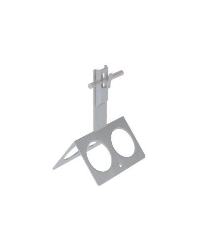 Коньковый держатель зажимной с широким основанием для прутка Ø 5-8 мм H80 мм INOX304 КМ-Профиль (BKDZ-H80-D5-8 INOX304) в Сергиевом Посаде Монтажные материалы Pintop.ru