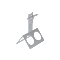 Коньковый держатель зажимной с широким основанием для прутка Ø 5-8 мм H100 мм INOX304 КМ-Профиль (BKDZ-H100-D5-8 INOX304)