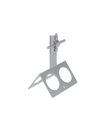 Коньковый держатель болтовой с широким основанием для прутка Ø 5-10 мм H80 мм INOX304 КМ-Профиль (BKDB-H80-D5-10 INOX304) в Сергиевом Посаде Монтажные материалы Pintop.ru