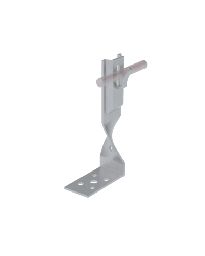 Угловой держатель зажимной скрученный для прутка Ø 5-8 мм H70 мм КМ-Профиль (UDZS-H70-D5-8) в Сергиевом Посаде Монтажные материалы Pintop.ru