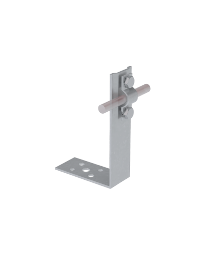 Угловой держатель болтовой для прутка Ø 5-10 мм H150 мм CU КМ-Профиль (UDB-H150-D5-10 CU) в Сергиевом Посаде Монтажные материалы Pintop.ru