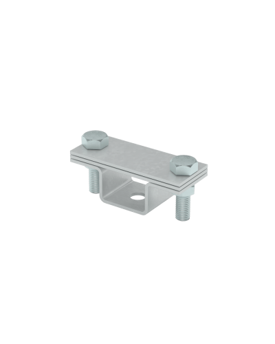 Универсальный держатель на мостовой опоре для полосы до 40 мм с 2 пластинами КМ-профиль (UDMO2-B40) в Сергиевом Посаде Монтажные материалы Pintop.ru