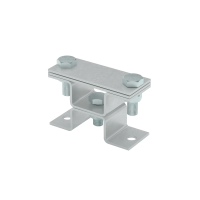 Универсальный держатель на мостовой опоре двойной для полосы до 40 мм с 2 пластинами TD КМ-профиль (XUDMO2-B40 TD)
