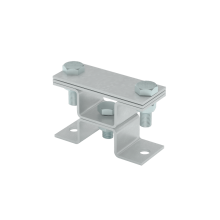 Универсальный держатель на мостовой опоре двойной для полосы до 40 мм с 2 пластинами TD КМ-профиль (XUDMO2-B40 TD)