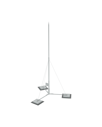 Вольностоящая молниеприемная мачта составная H10,2 м неразборное основание HD КМ-Профиль (TVMR-H10.2 HD) в Сергиевом Посаде Монтажные материалы Pintop.ru