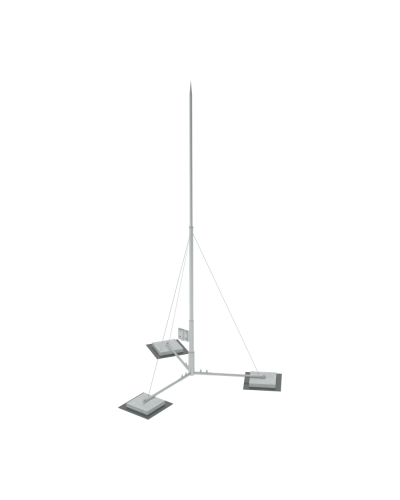 Вольностоящая молниеприемная мачта составная H12,1 м разборное основание HD КМ-Профиль (RTVMR-H12.1 HD) в Сергиевом Посаде Монтажные материалы Pintop.ru