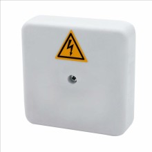 Коробка распределительная огнестойкая КРОПС-П0, IP41, габаритные размеры 75х75х20 мм, для кабелей сечением до 2,5 мм2, 8 клемм КМ-Профиль (FRJB-KM-P0-2.5-08-КРОПС-IP41)