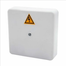 Коробка распределительная огнестойкая КРОПС-П2, IP41, габаритные размеры100х100х30 мм, для кабелей сечением до 4 мм2, 6 клемм КМ-Профиль (FRJB-KM-P2-4-06-КРОПС-IP41)