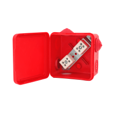 Коробка распределительная огнестойкая КРОПС-П1, IP54, габаритные размеры 100х100х50 мм, для кабелей сечением до 2,5 мм2, 2 клеммы КМ-Профиль (FRJB-KM-P1-2.5-02-КРОПС-IP54)