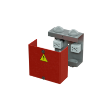 Коробка распределительная огнестойкая КРОПС, IP41, габаритные размеры 80х80х35 мм, для кабелей сечением до 6 мм2, 2 клеммы КМ-Профиль (FRJB-KM-ST1-6-02-КРОПС-IP41)