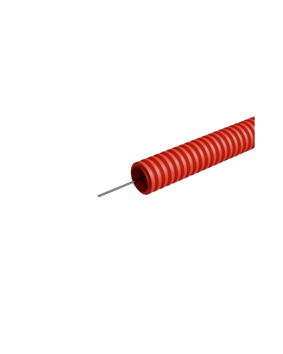 Труба гофрированная ПНД лёгкая d50 мм с зондом трудногорючая безгалогенная (HFFRLS), (уп. 15 м) КМ-профиль (KM-FRTG-50) в Сергиевом Посаде Труба гофрированная Pintop.ru