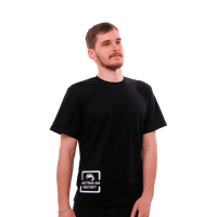 Футболка с логотипом СИСТЕМА КМ размер L черная КМ-профиль (T-shirt-KM-L-black)