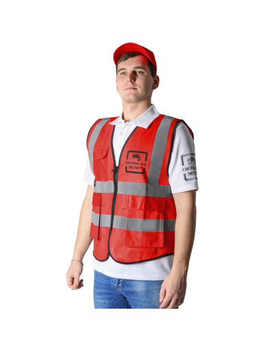 Жилет сигнальный Премиум СИСТЕМА КМ размер XXXL КМ-профиль (Vest-KM-XXXL) в Сергиевом Посаде Монтажные материалы Pintop.ru