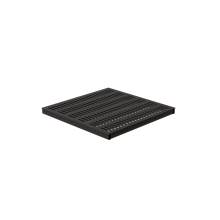 Перфорированная панель фальшпола 38/600/600 (перфорация 38%) RAL9005 КМ-профиль (PPF38-600-600-38 RAL9005)