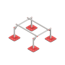 Опорная конструкция для установки оборудования TECHNORAPTOR FOOT 1000х1200 КМ-профиль (KM-TR-F-SSEI-1000-1200)