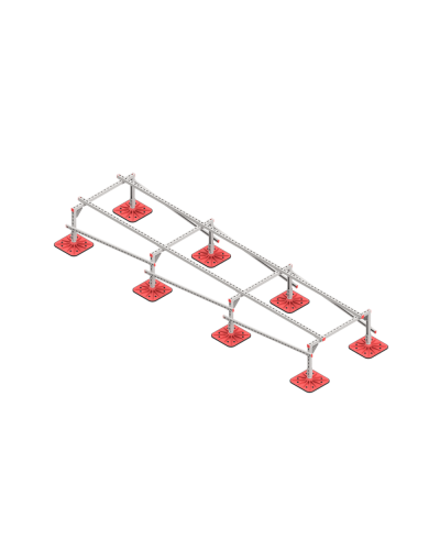 Опорная конструкция для установки оборудования TECHNORAPTOR FOOT 1000х4000 КМ-профиль (KM-TR-F-SSEI-1000-4000) в Сергиевом Посаде Системы видеонаблюдения Pintop.ru
