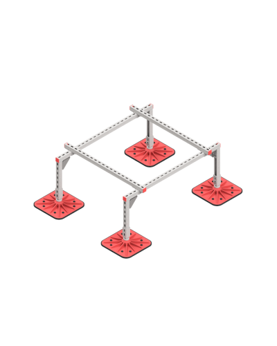 Опорная конструкция для установки оборудования TECHNORAPTOR FOOT 1200х1000 HD КМ-профиль (KM-TR-F-SSEI-1200-1000 HD) в Сергиевом Посаде Системы видеонаблюдения Pintop.ru