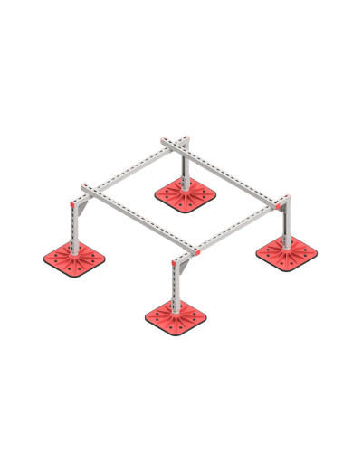 Опорная конструкция для установки оборудования TECHNORAPTOR FOOT 1200х1200 КМ-профиль (KM-TR-F-SSEI-1200-1200) в Сергиевом Посаде Системы видеонаблюдения Pintop.ru
