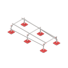 Опорная конструкция для установки оборудования TECHNORAPTOR FOOT 1200х3000 тип 1 КМ-профиль (KM-TR-F-SSEI-1200-3000-1)