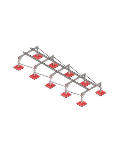 Опорная конструкция для установки оборудования TECHNORAPTOR FOOT 1200х4000 тип 2 КМ-профиль (KM-TR-F-SSEI-1200-4000-2) в Сергиевом Посаде Системы видеонаблюдения Pintop.ru