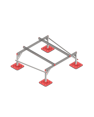 Опорная конструкция для установки оборудования TECHNORAPTOR FOOT 1500х1500 тип 2 HD КМ-профиль (KM-TR-F-SSEI-1500-1500-2 HD) в Сергиевом Посаде Системы видеонаблюдения Pintop.ru