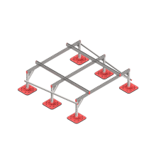 Опорная конструкция для установки оборудования TECHNORAPTOR FOOT 1800х1800 КМ-профиль (KM-TR-F-SSEI-1800-1800)
