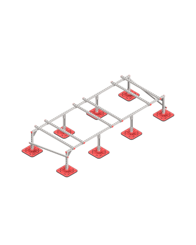 Опорная конструкция для установки оборудования TECHNORAPTOR FOOT 3000х1200 тип 1 HD КМ-профиль (KM-TR-F-SSEI-3000-1200-1 HD) в Сергиевом Посаде Системы видеонаблюдения Pintop.ru