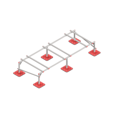 Опорная конструкция для установки оборудования TECHNORAPTOR FOOT 3000х1200 тип 2 КМ-профиль (KM-TR-F-SSEI-3000-1200-2)