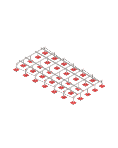 Опорная конструкция для установки оборудования TECHNORAPTOR FOOT 3000х6000 тип 2 КМ-профиль (KM-TR-F-SSEI-3000-6000-2) в Сергиевом Посаде Системы видеонаблюдения Pintop.ru
