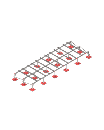 Опорная конструкция для установки оборудования TECHNORAPTOR FOOT 6000х2000 КМ-профиль (KM-TR-F-SSEI-6000-2000) в Сергиевом Посаде Системы видеонаблюдения Pintop.ru