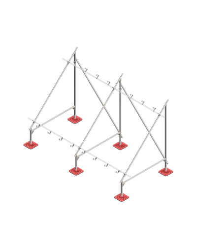 Опорная конструкция для установки нескольких солнечных панелей/коллекторов TECHNORAPTOR FOOT HD КМ-профиль (KM-TR-F-SSfMMPI-C HD) в Сергиевом Посаде Системы видеонаблюдения Pintop.ru