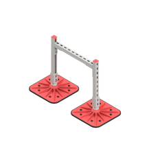 Опорная конструкция для горизонтальных прямоугольных воздуховодов и металлических лотков кабеленесущих систем TECHNORAPTOR FOOT 500х500 КМ-профиль (KM-TR-F-SSHRAD-500-500)