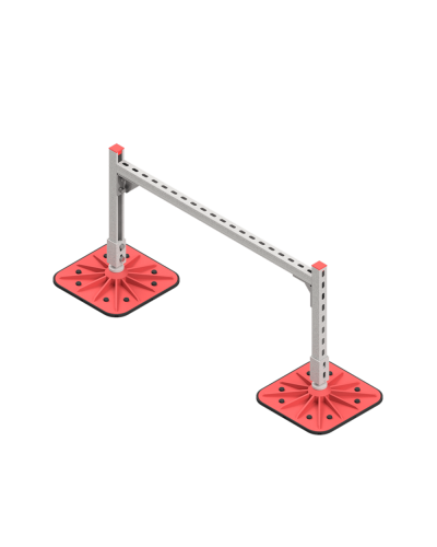 Опорная конструкция для горизонтальных прямоугольных воздуховодов и металлических лотков кабеленесущих систем TECHNORAPTOR FOOT 1000х500 КМ-профиль (KM-TR-F-SSHRAD-1000-500) в Сергиевом Посаде Системы видеонаблюдения Pintop.ru