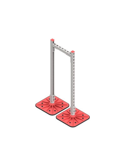 Опорная конструкция для горизонтальных прямоугольных воздуховодов и металлических лотков кабеленесущих систем TECHNORAPTOR FOOT 350х1000 КМ-профиль (KM-TR-F-SSHRAD-350-1000) в Сергиевом Посаде Системы видеонаблюдения Pintop.ru