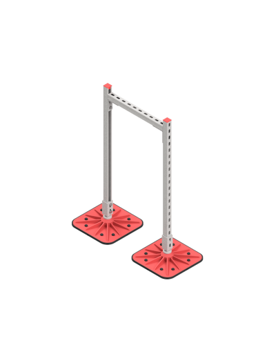 Опорная конструкция для горизонтальных прямоугольных воздуховодов и металлических лотков кабеленесущих систем TECHNORAPTOR FOOT 500х1000 КМ-профиль (KM-TR-F-SSHRAD-500-1000) в Сергиевом Посаде Системы видеонаблюдения Pintop.ru