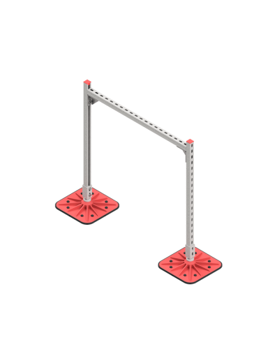 Опорная конструкция для горизонтальных прямоугольных воздуховодов и металлических лотков кабеленесущих систем TECHNORAPTOR FOOT 1000х1000 КМ-профиль (KM-TR-F-SSHRAD-1000-1000) в Сергиевом Посаде Системы видеонаблюдения Pintop.ru