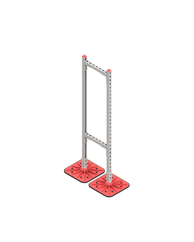 Опорная конструкция для горизонтальных прямоугольных воздуховодов и металлических лотков кабеленесущих систем TECHNORAPTOR FOOT 350х1500 HD КМ-профиль (KM-TR-F-SSHRAD-350-1500 HD) в Сергиевом Посаде Системы видеонаблюдения Pintop.ru