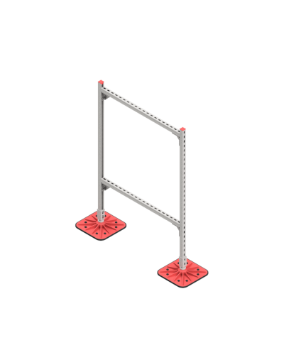 Опорная конструкция для горизонтальных прямоугольных воздуховодов и металлических лотков кабеленесущих систем TECHNORAPTOR FOOT 1000х1500 HD КМ-профиль (KM-TR-F-SSHRAD-1000-1500 HD) в Сергиевом Посаде Системы видеонаблюдения Pintop.ru