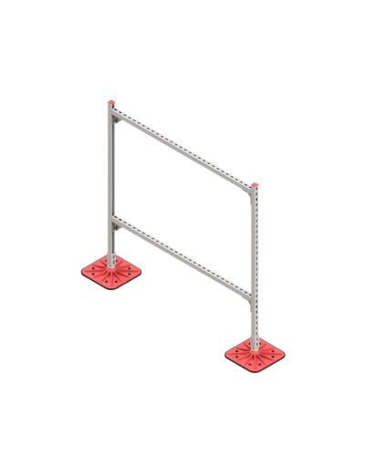 Опорная конструкция для горизонтальных прямоугольных воздуховодов и металлических лотков кабеленесущих систем TECHNORAPTOR FOOT 1500х1500 HD КМ-профиль (KM-TR-F-SSHRAD-1500-1500 HD) в Сергиевом Посаде Системы видеонаблюдения Pintop.ru