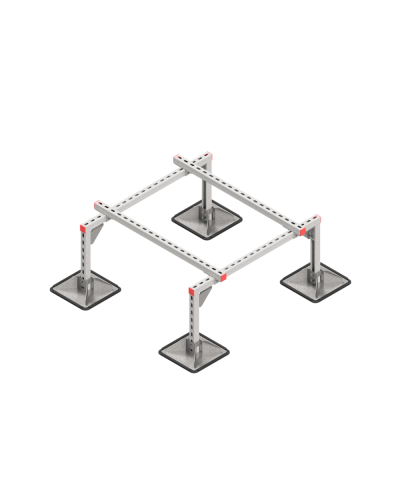 Опорная конструкция для установки оборудования TECHNORAPTOR STEELFOOT 1000х1000 КМ-профиль (KM-TR-STF-SSEI-1000-1000) в Сергиевом Посаде Системы видеонаблюдения Pintop.ru